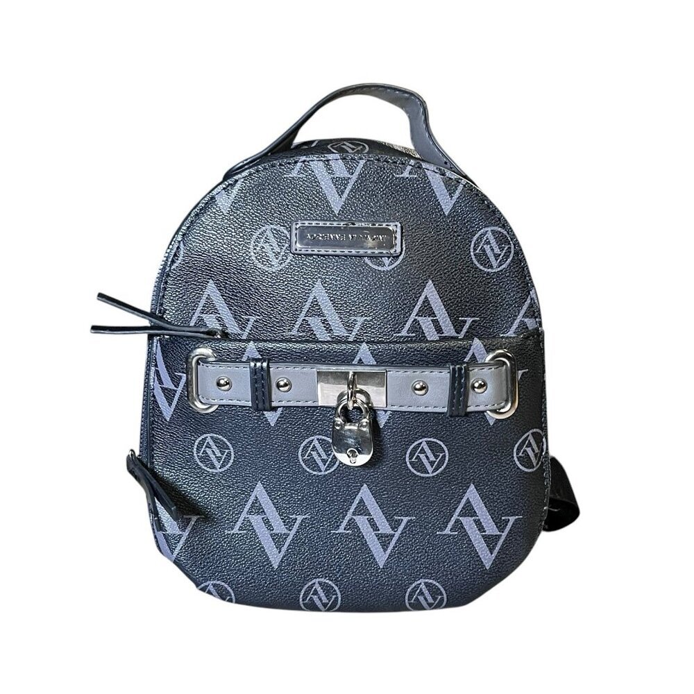 Adrienne Vittadini SMALL Faux‎ Leather Backpack Mini Black
